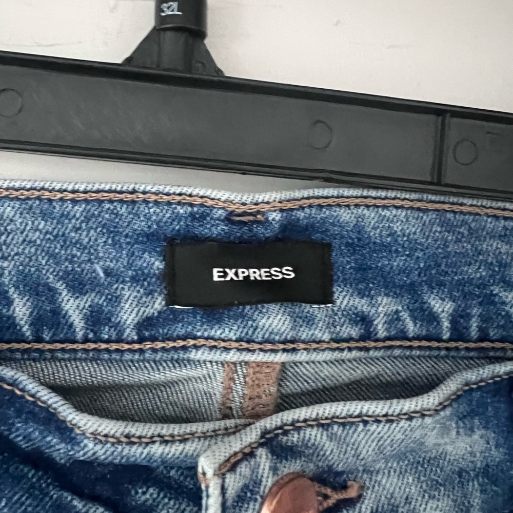Express Women's Light Blue 70s Flare Jeans - Picture 2 of 3